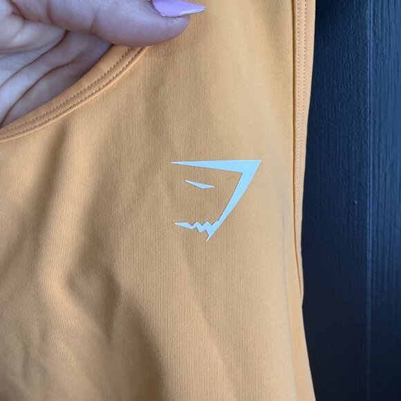 Gymshark Pulse Crop Tank Apricot Orange Training Activewear Size X-Large - Picture 5 of 10